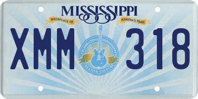 MS license plate XMM318
