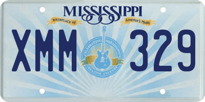 MS license plate XMM329