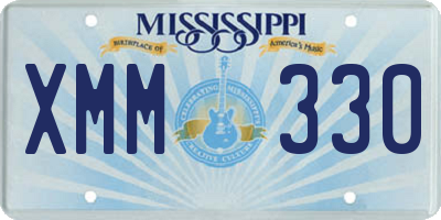 MS license plate XMM330