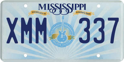MS license plate XMM337