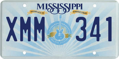 MS license plate XMM341