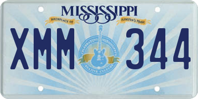 MS license plate XMM344