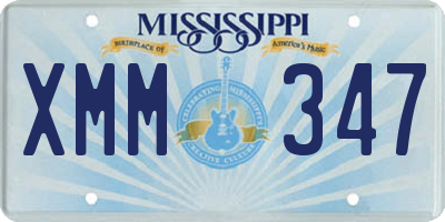 MS license plate XMM347