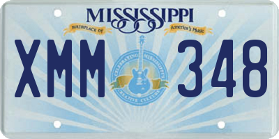 MS license plate XMM348