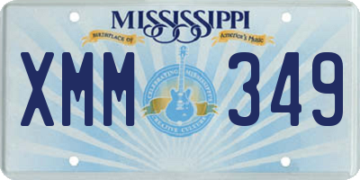 MS license plate XMM349