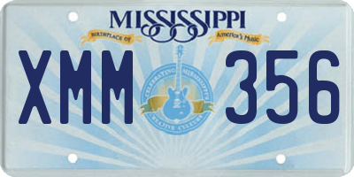 MS license plate XMM356