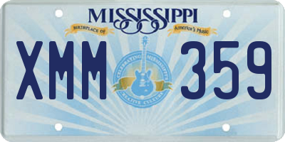 MS license plate XMM359