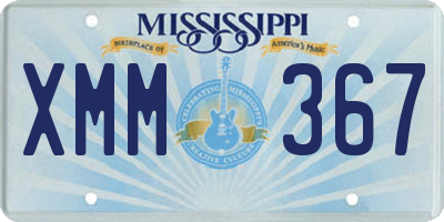 MS license plate XMM367
