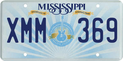 MS license plate XMM369