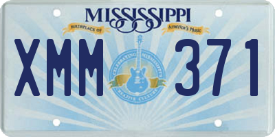 MS license plate XMM371