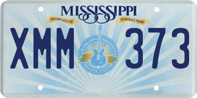 MS license plate XMM373
