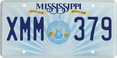 MS license plate XMM379