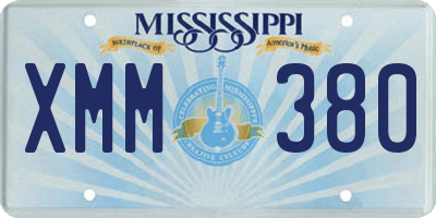MS license plate XMM380