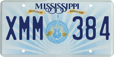 MS license plate XMM384