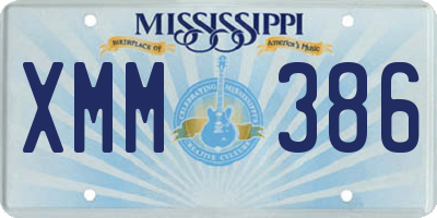 MS license plate XMM386