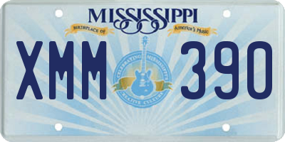 MS license plate XMM390