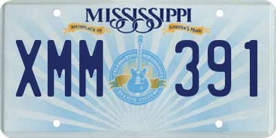 MS license plate XMM391