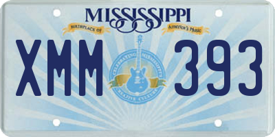 MS license plate XMM393