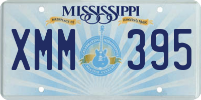MS license plate XMM395