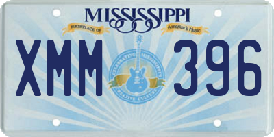 MS license plate XMM396