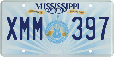 MS license plate XMM397