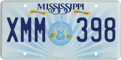 MS license plate XMM398