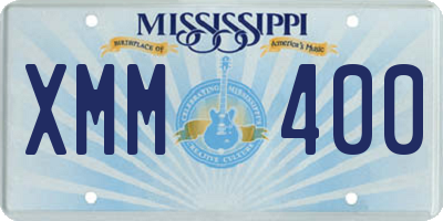 MS license plate XMM400