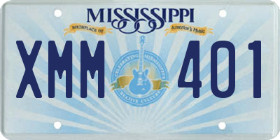 MS license plate XMM401