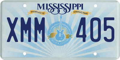 MS license plate XMM405