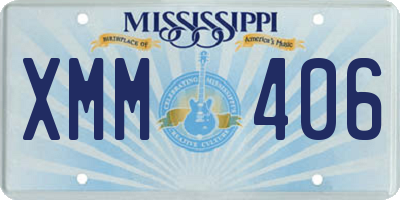 MS license plate XMM406