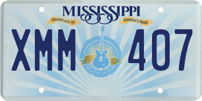 MS license plate XMM407