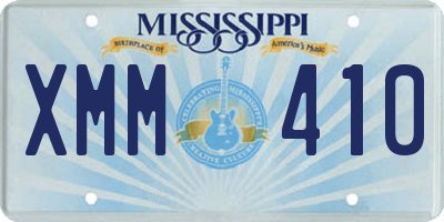 MS license plate XMM410