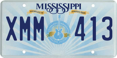 MS license plate XMM413