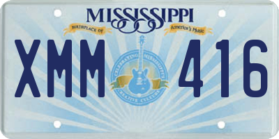 MS license plate XMM416
