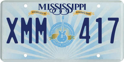 MS license plate XMM417