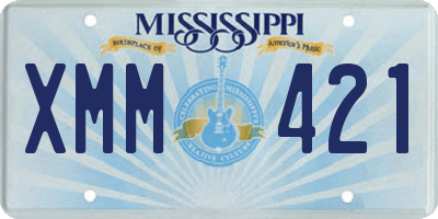 MS license plate XMM421