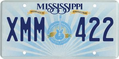 MS license plate XMM422
