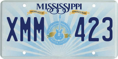 MS license plate XMM423