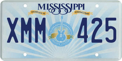 MS license plate XMM425