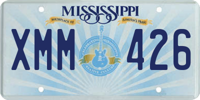 MS license plate XMM426