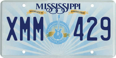 MS license plate XMM429