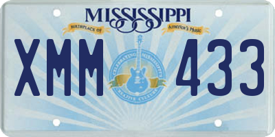 MS license plate XMM433