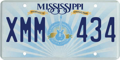 MS license plate XMM434