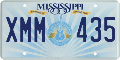MS license plate XMM435