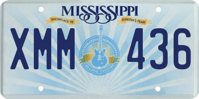 MS license plate XMM436
