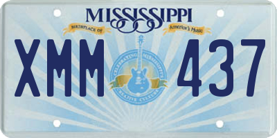 MS license plate XMM437