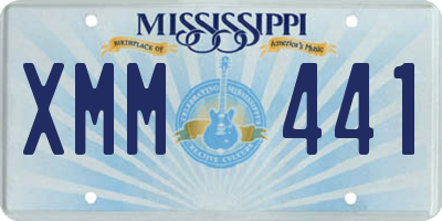 MS license plate XMM441