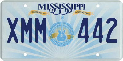 MS license plate XMM442