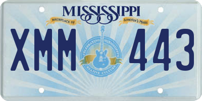 MS license plate XMM443
