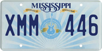 MS license plate XMM446